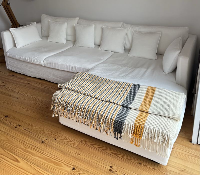 sofá de canto la redoute com chaise longue