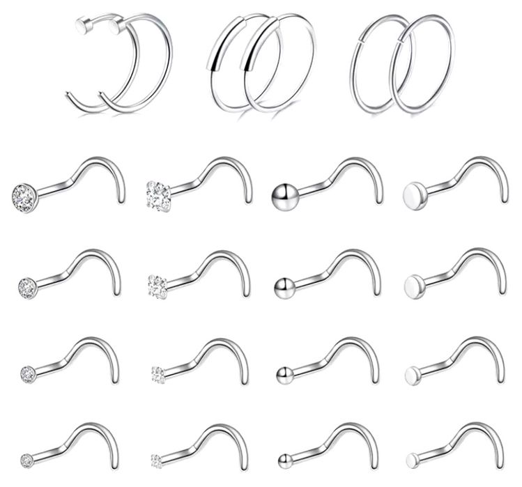 Piercing nariz aço cirurgico