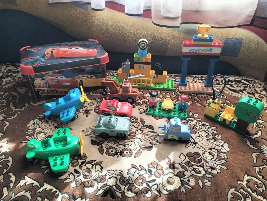 Набір машинок Lego Duplo серія Маквін 4 шт+подарунок літачки