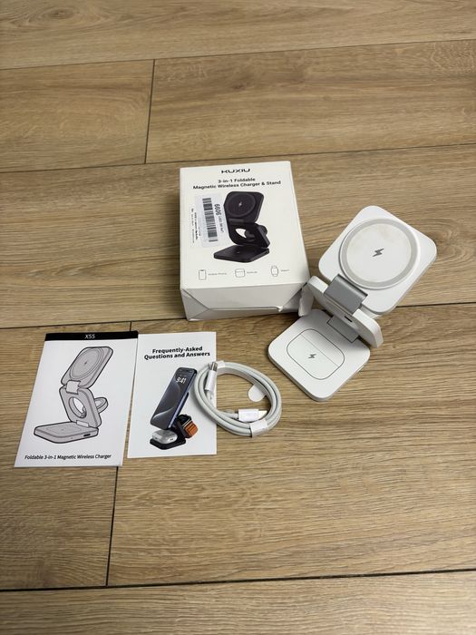 Ładowarka MagSafe do telefonu, słuchawek i smartwatch’a biała