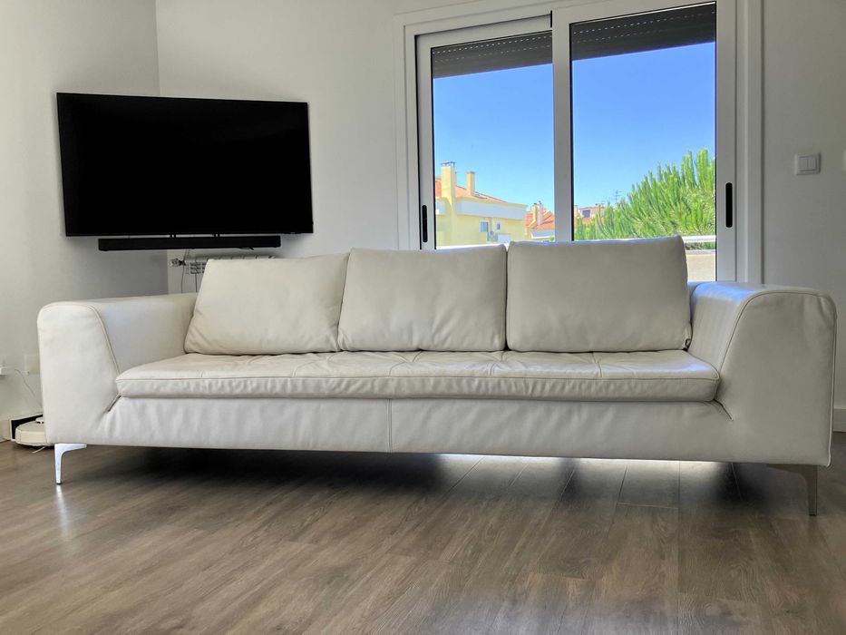 Sofá Antarte de pele branca