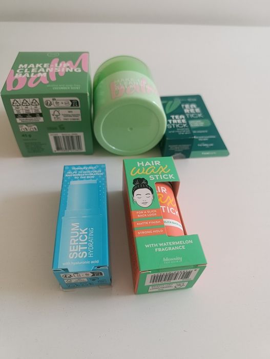 Cleansing Balm, Tea tree stick, Serum Stick, Hair wax stick arbuz Action