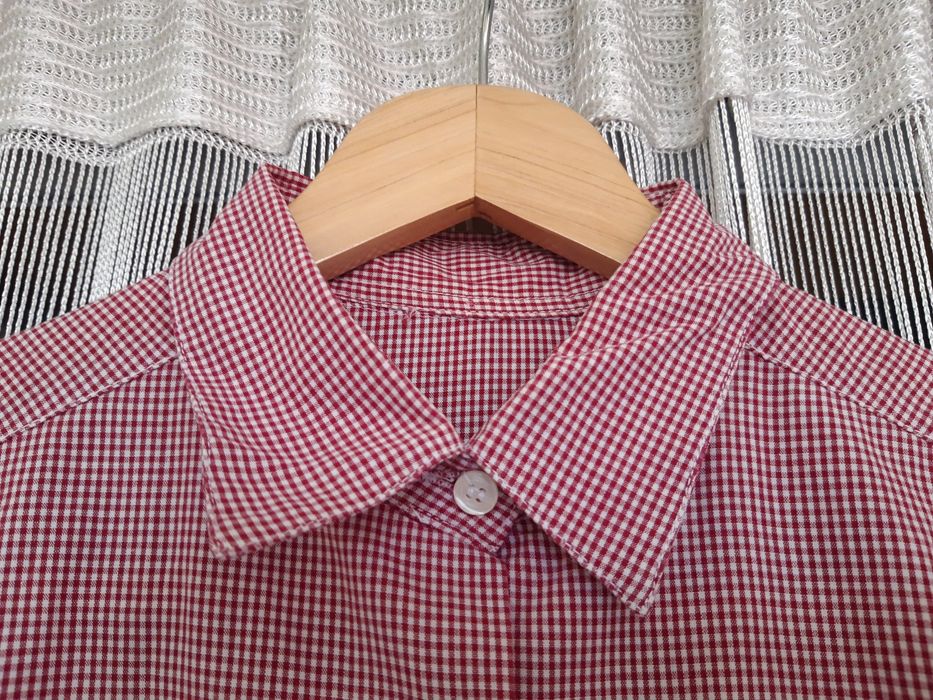 Camisa de mulher com padrão de xadrez (M)