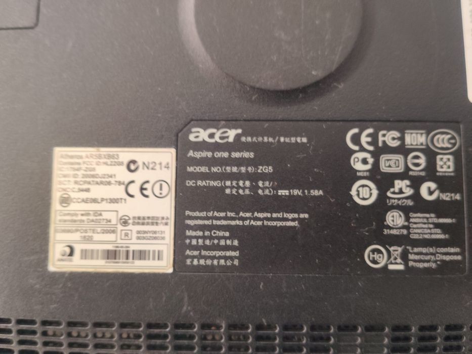 Portátil Acer Aspire One