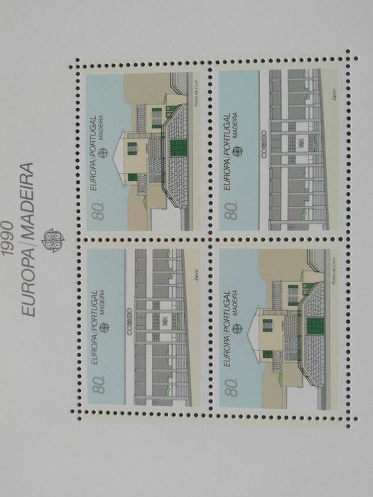 Bloco nº113 Europa-Madeira  1990 -Correios