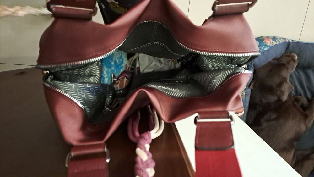Torebka Prada duża a4 bordo casual sportowy styl