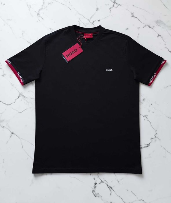 Hugo Boss Hugo Czarna Koszulka T Shirt Męska Premium Bawełniana Casual Streetwear M L XL XXL 3XL Logo