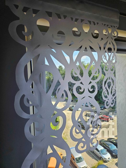 Firana panele ekranowe 60x100 cm żakardowe 2 sztuki na okno białe