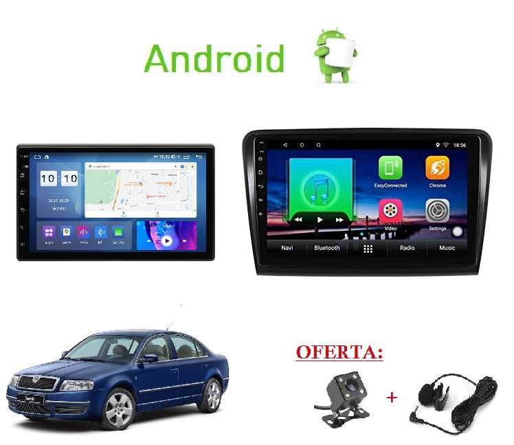Rádio 2DIN • SKODA SuperB (2002 até 2021) • Android GPS [4+64GB]