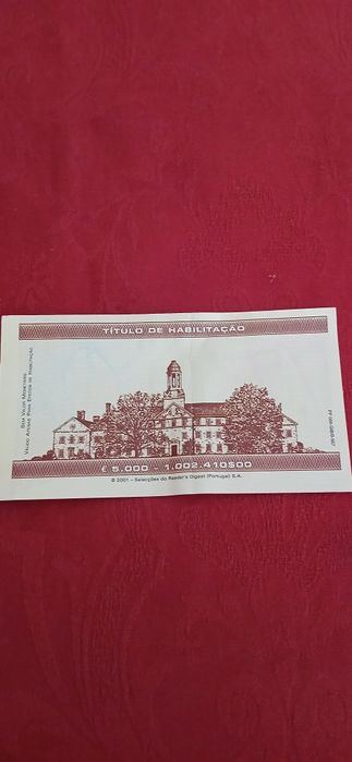 Título de Habilitação de 2001