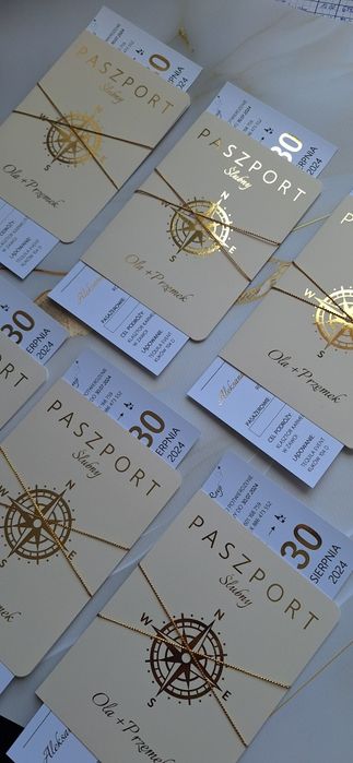 Zaproszenie ślubne paszport
