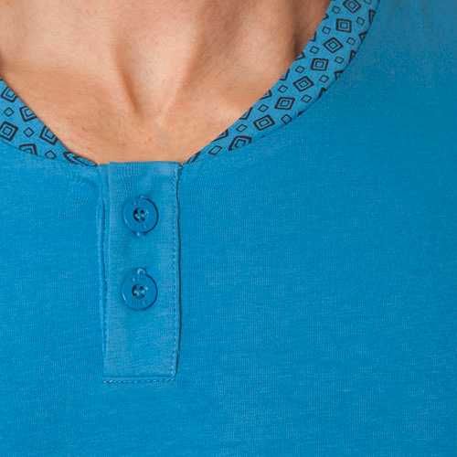 Мужская пижама голубая футболка + брюки, Agio, Польша