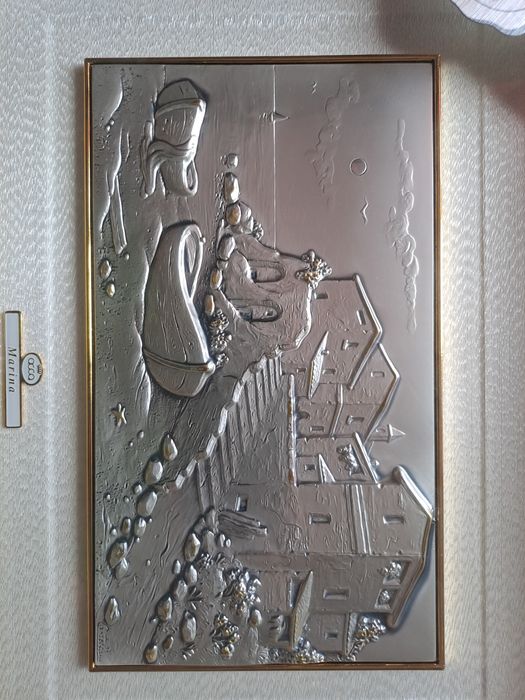 Quadro paisagem em Prata