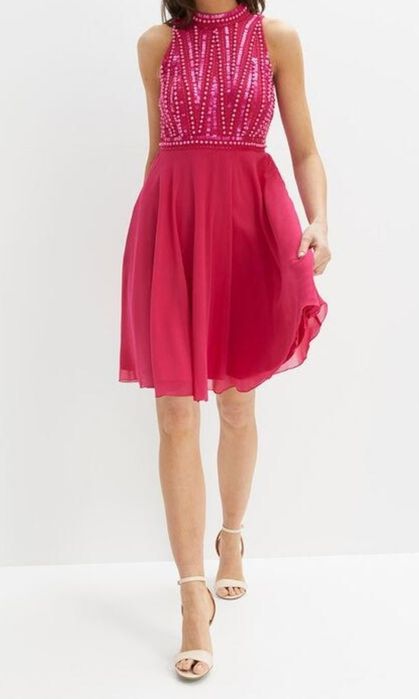 Nowa sukienka koktajlowa zdobienia 50