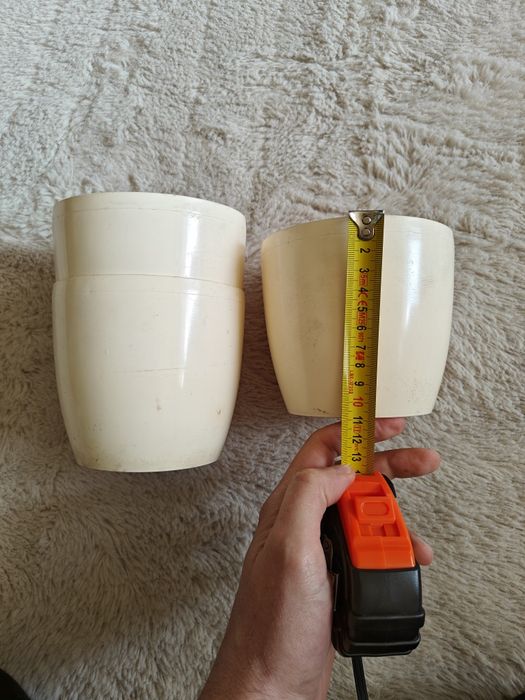 Osłonka doniczki 12cm kremowy – 3 szt – plastik