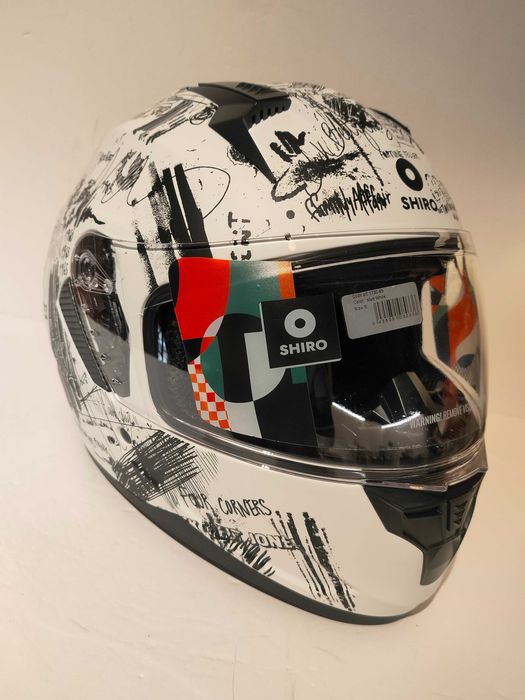Capacete SHIRO  integral dupla-viseira mota scooter novo