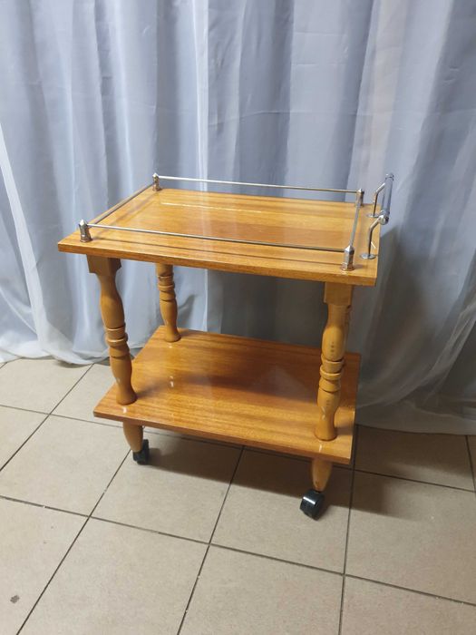 Stolik na kółkach antyk prl barowy barek stol stoliczek podest szafka