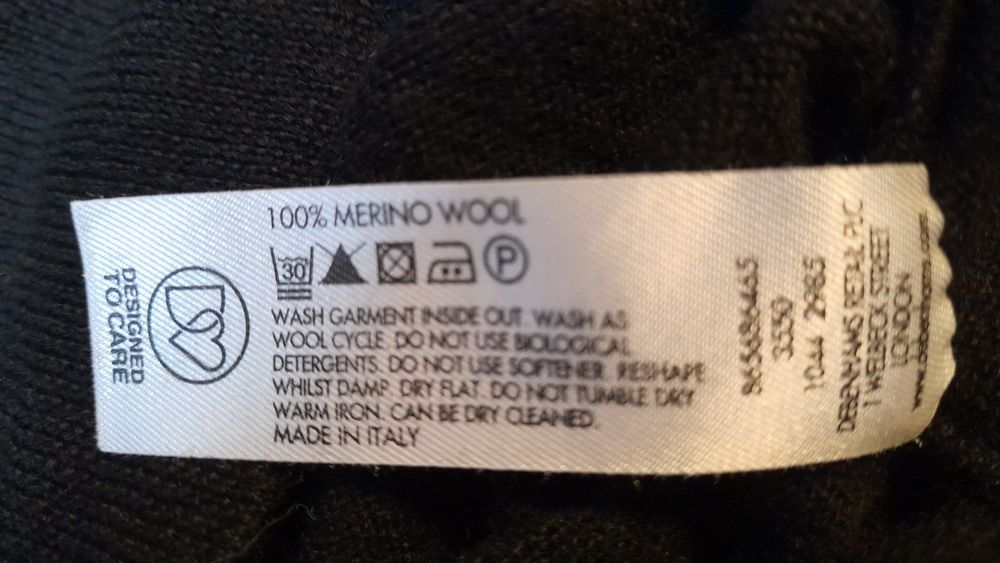 Sweter 100% MERINO XXL czarny