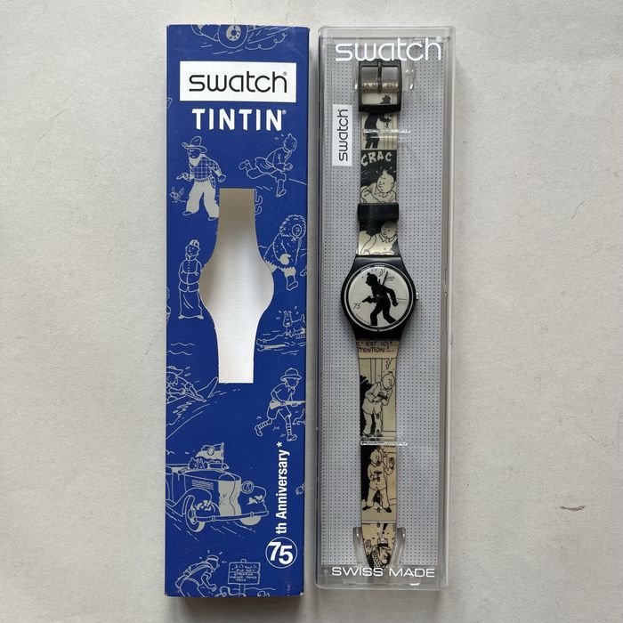 Swatch edicao especial Happy Birthday Tintin 75 anos