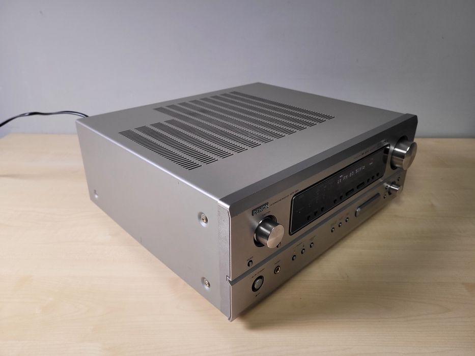 Amplituner Denon AVR-1804 - AV 6.1, srebrny, Super stan, Phono