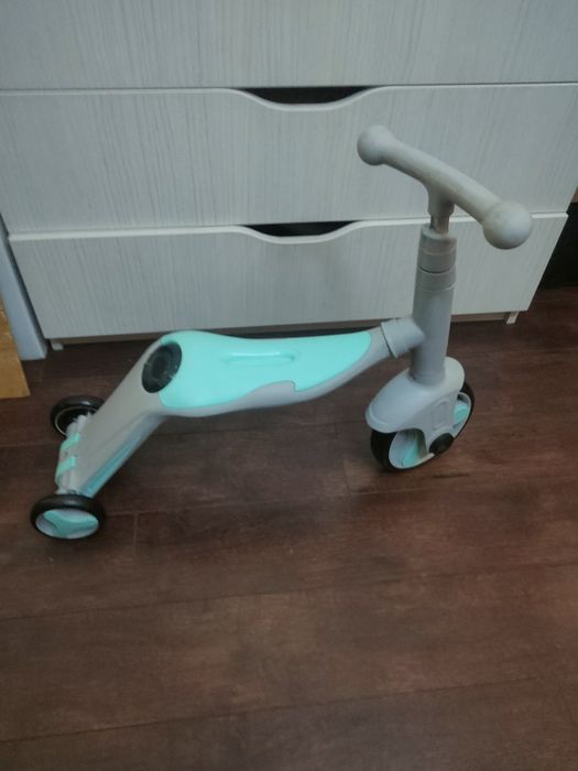 Дитячий самокат беговел велосипед трансформер 3в1 Best Scooter 18110