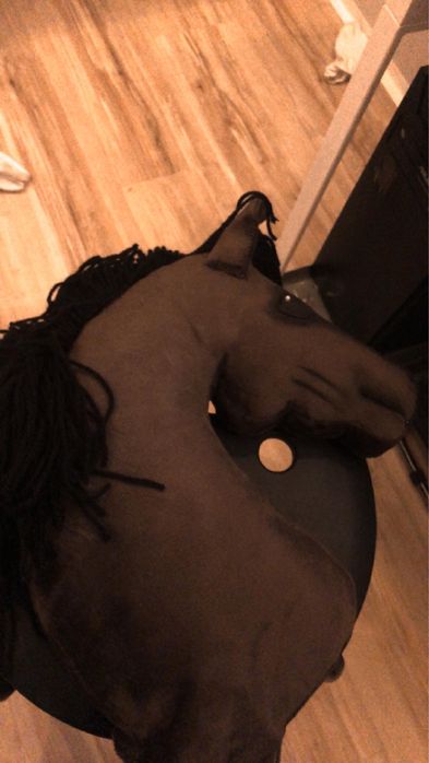 Hobby horse gniady z ogłowiem