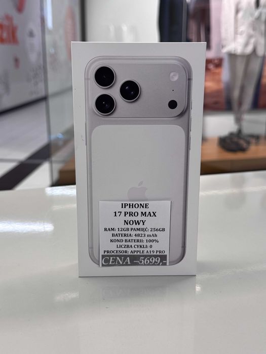 iPhone 17 Pro Max 256GB NOWY Topcase Vivo *Raty 0%