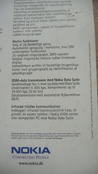 folder NOKIA 6150 dania format A4
