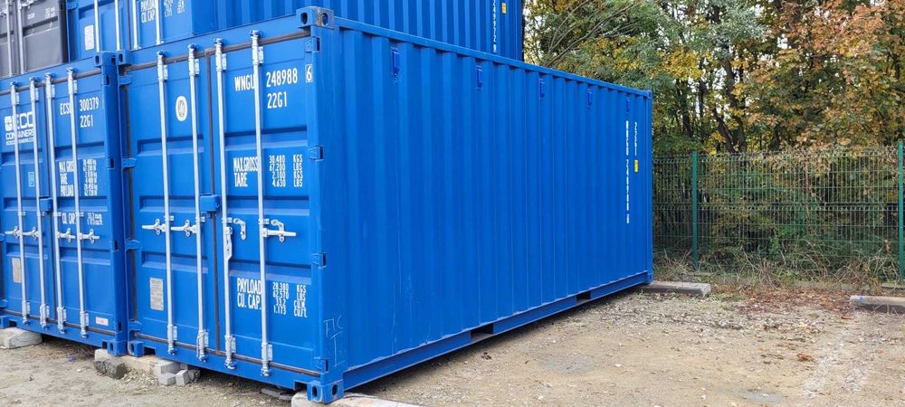 Tanio kontenery nowe 20'DC - 6 m One Way kolor niebieski
