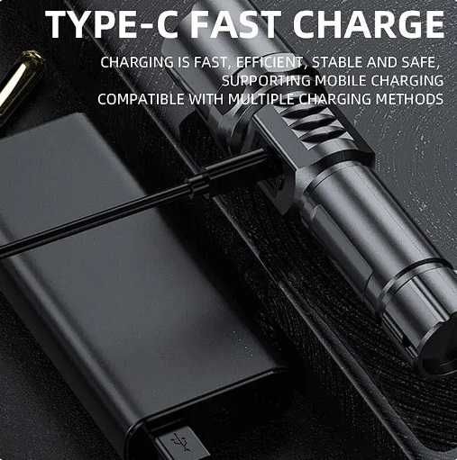 Lanterna LED retrátil recarregável