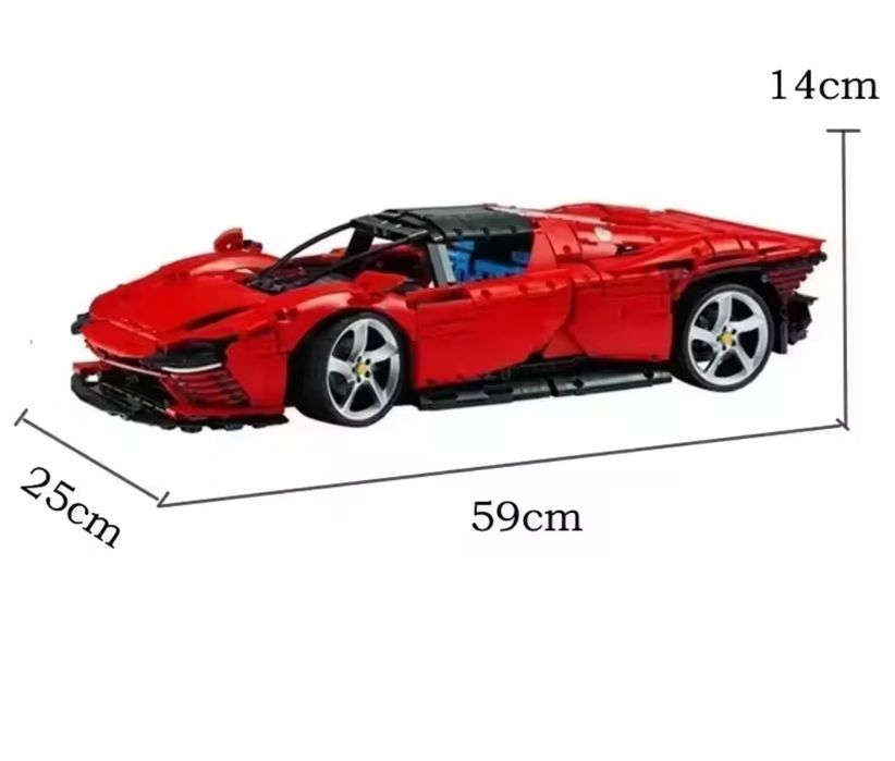 Конструктор сумісний з Lego Technic Ferrari Daytona SP-3, 3778 деталей, (42143).