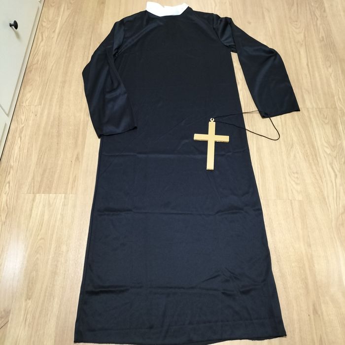 Fato de carnaval adulto tamanho único Padre