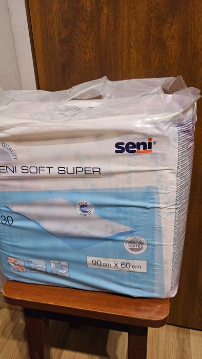 Podkłady poporodowe na łóżko Seni 90x60 duże ochronne nieprzemakalne