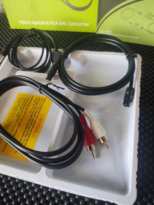 Konwerter DAC optyczne Cyfrowe analogowe przetwornik Toslink LiNKFOR Konwerter SPDIF RCA DAC Toslink PCM LPCM