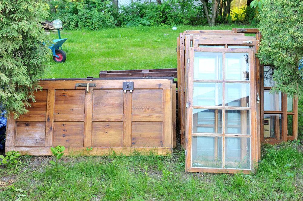 Drewniane skrzydła okien i drzwi - używane