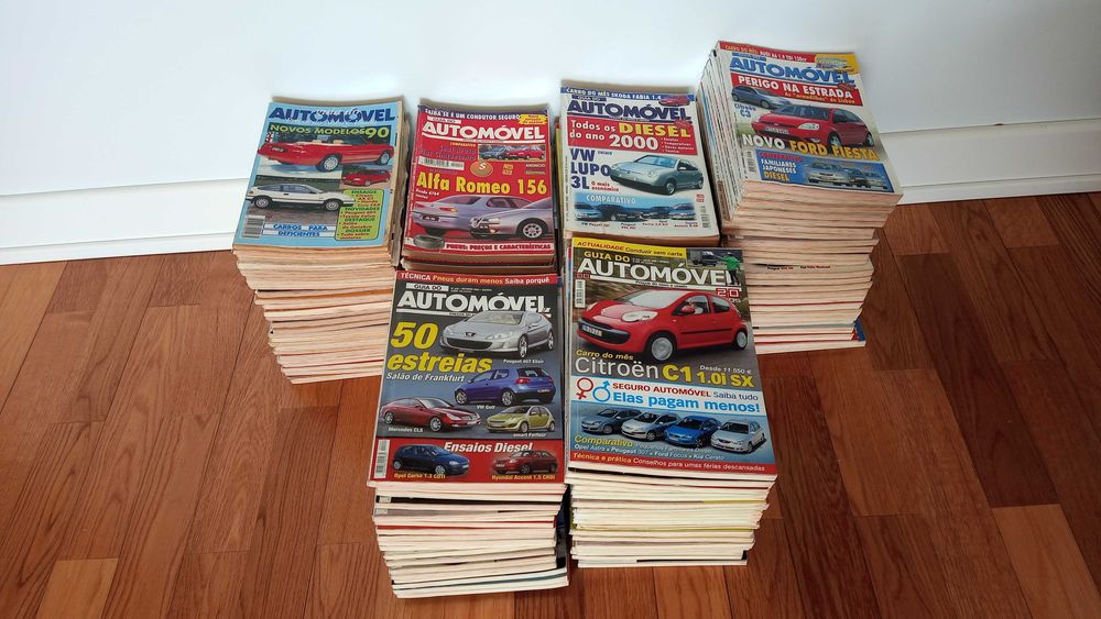 Revistas de automóveis (Turbo, Auto Magazine, etc.)