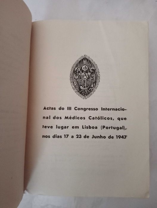 Actas do III Congresso Internacional dos Médicos Católicos em Lisboa