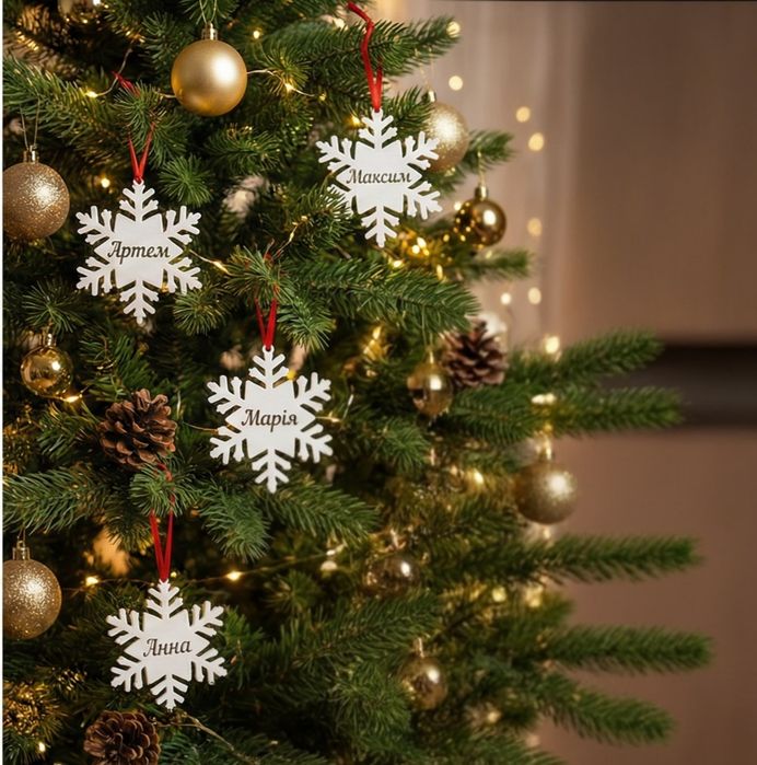 Іграшка на ялинку з вашим ім'ям