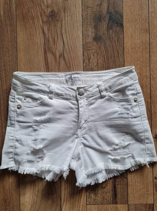 Spodenki jeans, białe Reserved 34