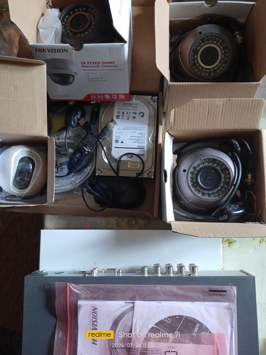 Kamery 4szt. zestaw hikvision 4