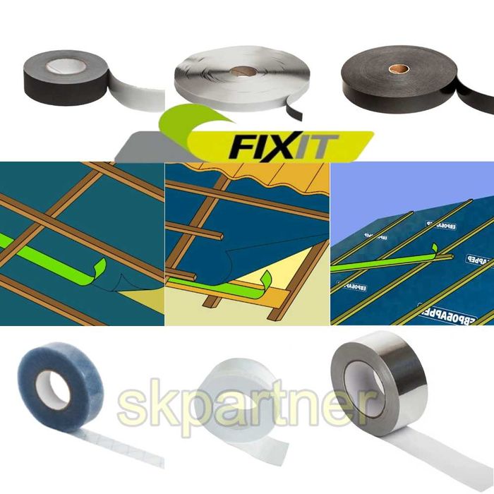 Покрівельні мембрани, гідробар'єри та паробар'єри, кровельні стрічки