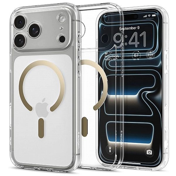 Spigen Ultra Hybrid Mag Magsafe Iphone 17 Pro Clear/Gold