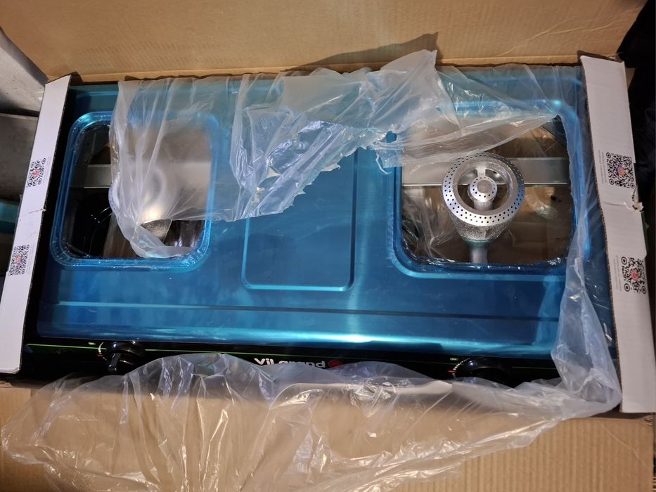 Плита газова настільна Vilgrand VGS - 1012 нова 2 комфорки нерж сталь