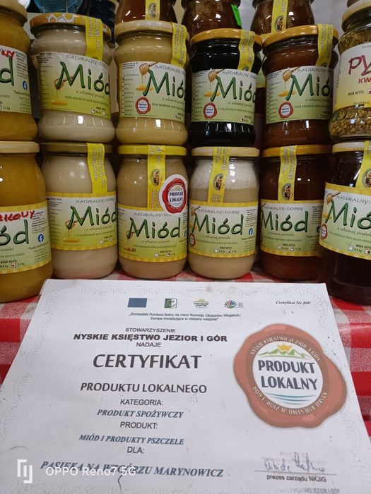 Naturalne miody z certyfikatem