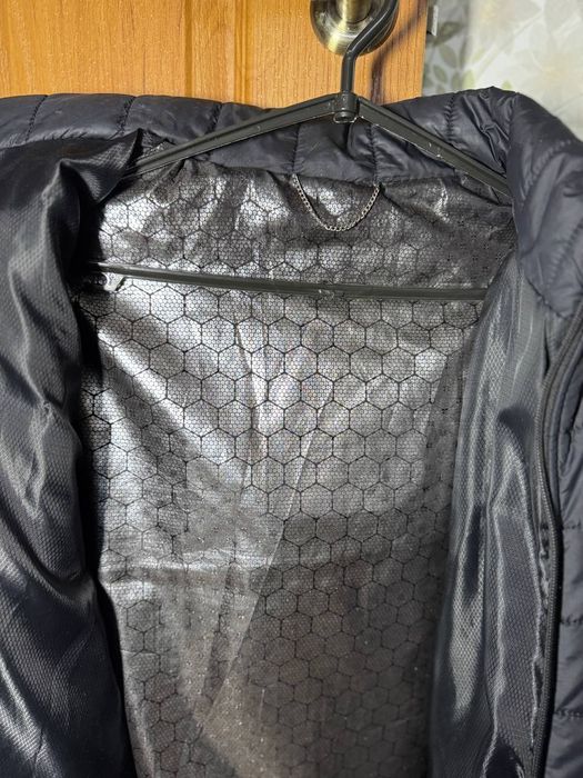 Куртка зимова, чоловіча, чорна, з підігрівом