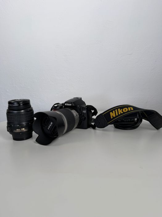 Nikon D40 + Nikkor 18–55 mm + 55–200 mm – kompletny zestaw aparat cyfrowy