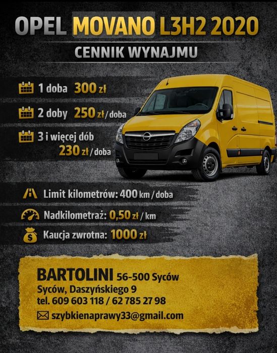 BUS do wynajęcia! Syców Daszyńskiego 9 Szybkie Naprawy!