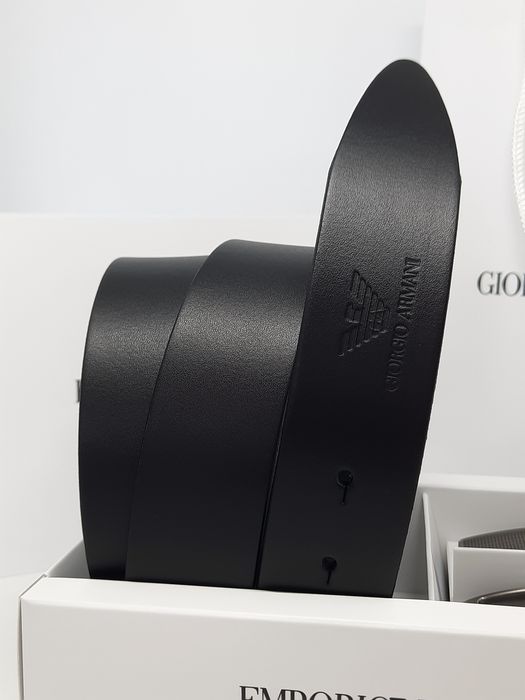 Чоловічий шкіряний ремінь з двома пряжками | Мужской ремень набор пояс