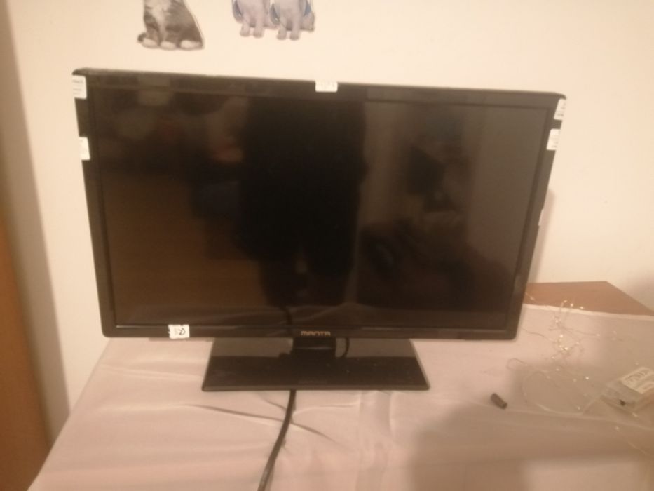 Telewizor Dvbt1 Manta 19cali + Dekoder Dvbt2+ przewód antenowy+ przewód hdmi