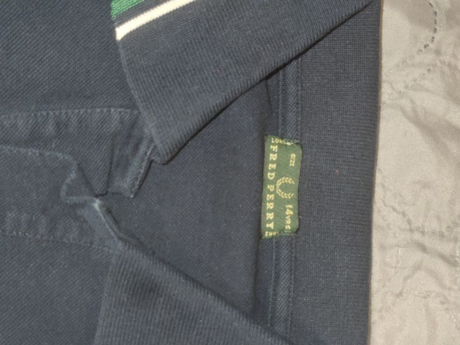 Поло Fred Perry зелено чорне , фрет пери
